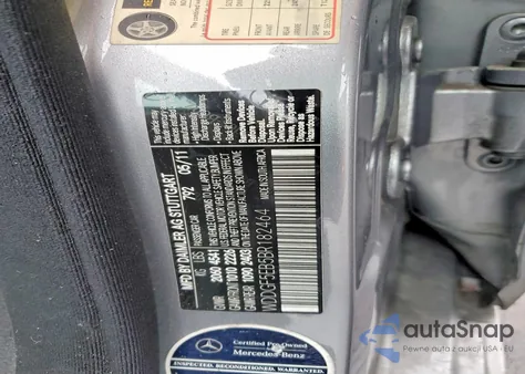 2011 Mercedes-Benz C 300 from USA, damaged, VIN WDDGF5EB5BR182464